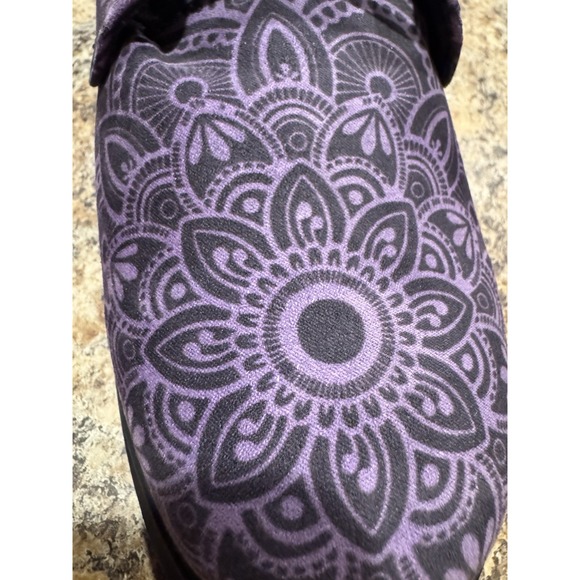 Purple Dog Floral Design Woman's Hiking Fashion Boots Size 9 Lace Up - Picture 8 of 9